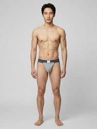 Snap Jock 2.0 - Grey - worn view