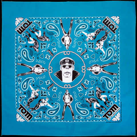 Turquoise Tom of Finland Bandana | MEN ACCESSORIES | TOM OF FINLAND | OUTFAIR | OUTFAIR