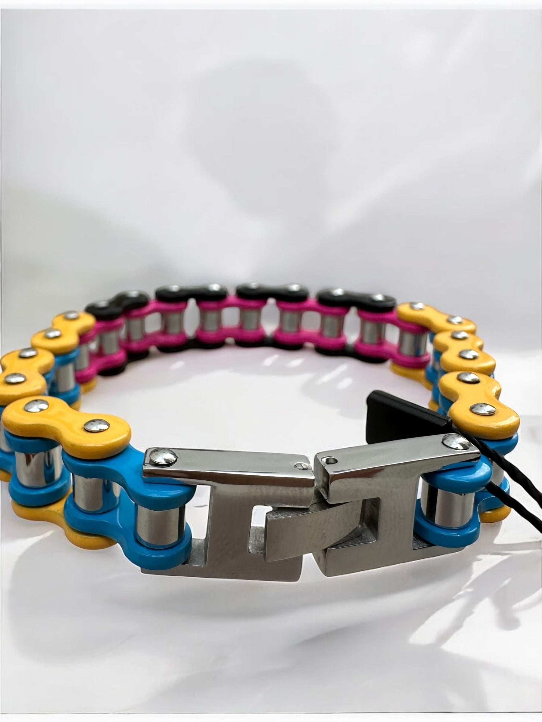 The Energy Stainless Steel Bike Chain Bracelet | MEN ACCESSORIES | LAVISH NY | OUTFAIR | OUTFAIR