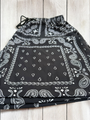 Black Paisley Shorts