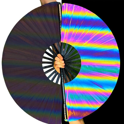 Eclipse Reflective Rainbow Fan