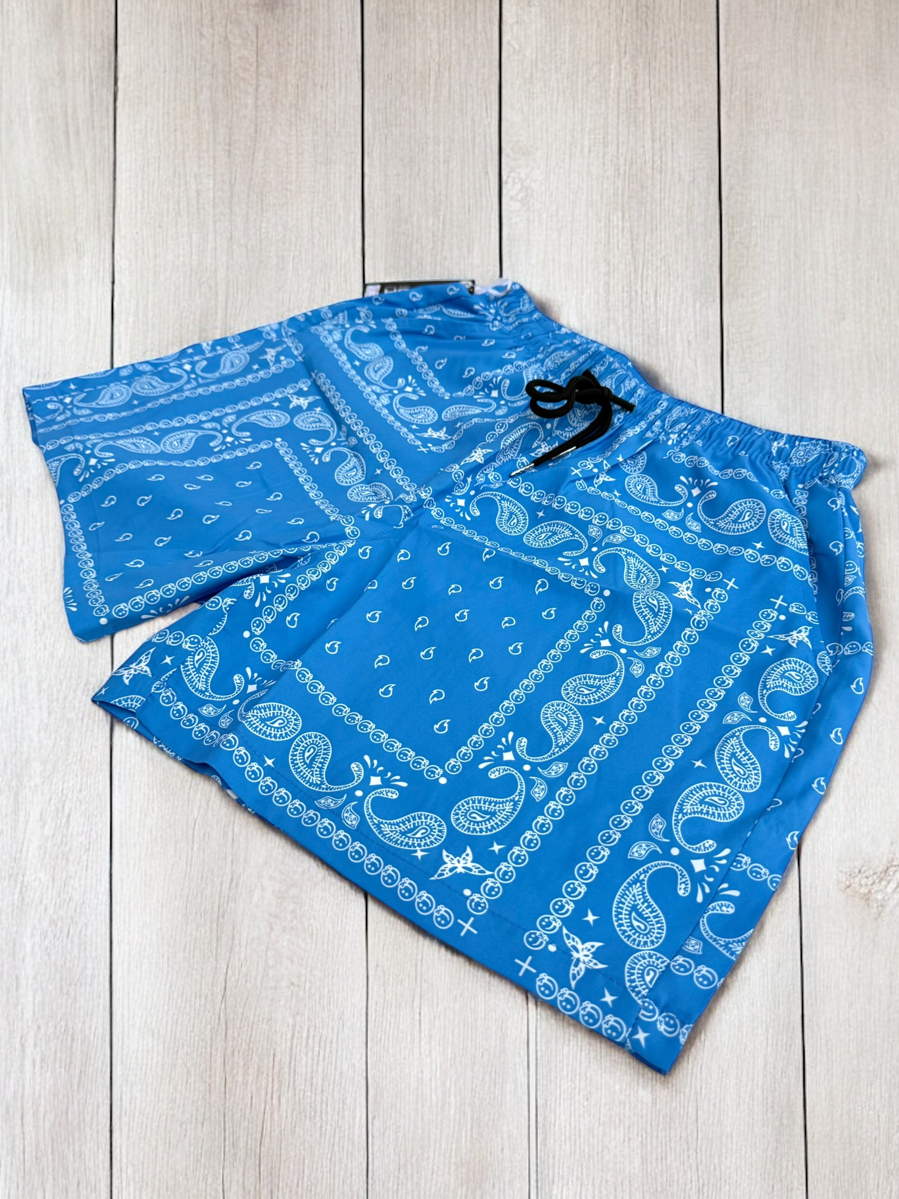 Light Blue Paisley Shorts | MEN SHORTS | LAVISH NY | OUTFAIR | OUTFAIR