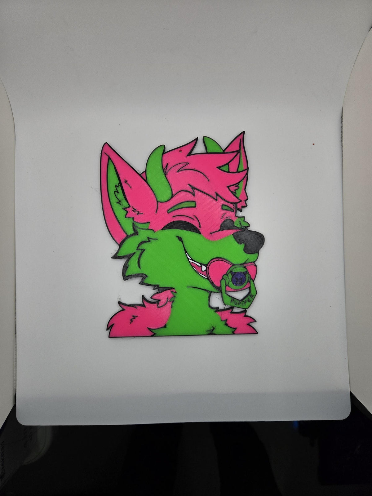 High-Tech 3D Printed Fursona Badge