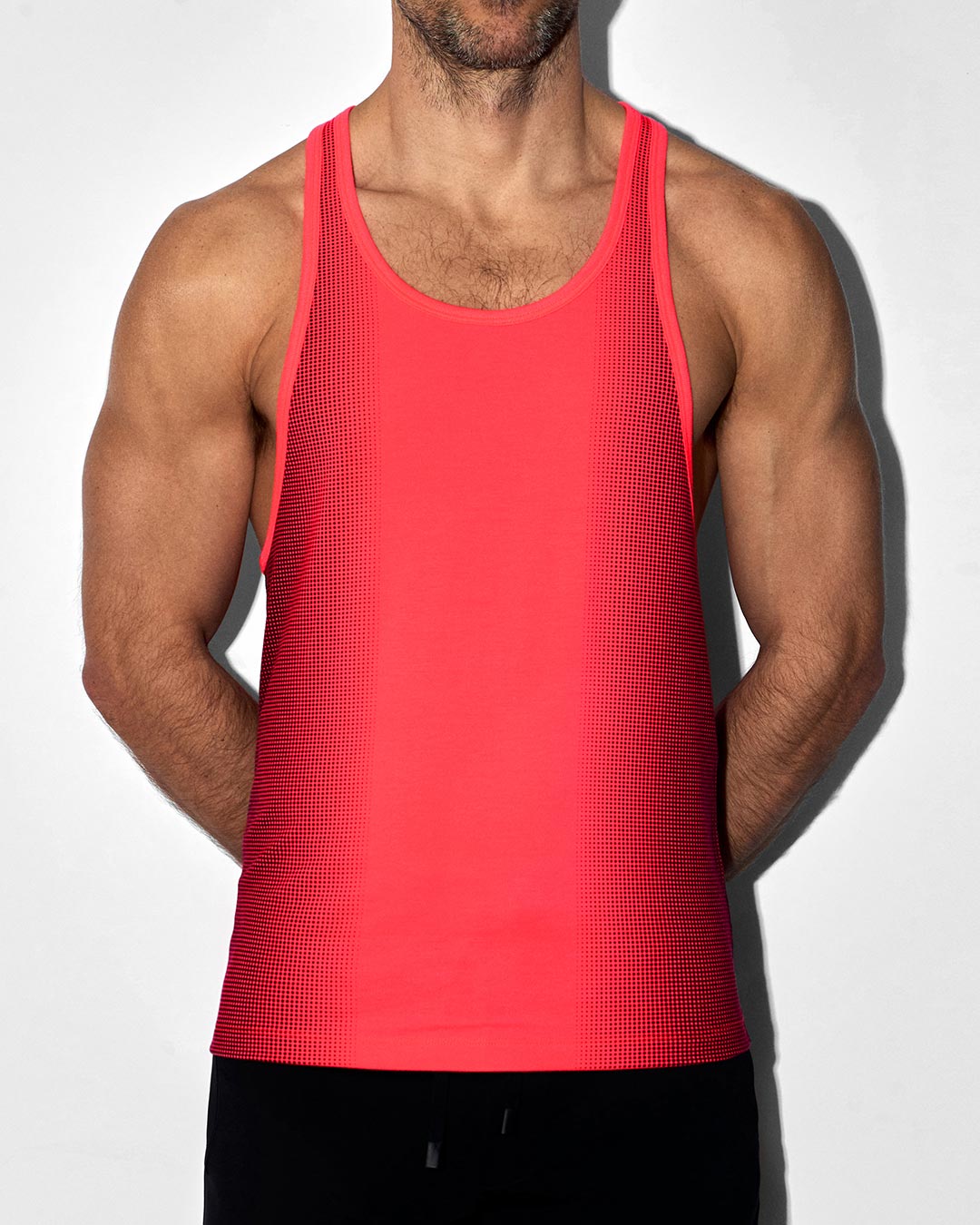 Super Bright Racerback Tank Neon Red - back view