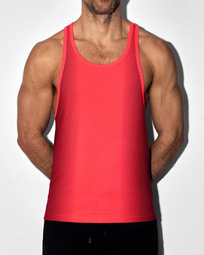 Super Bright Racerback Tank Neon Red - back view