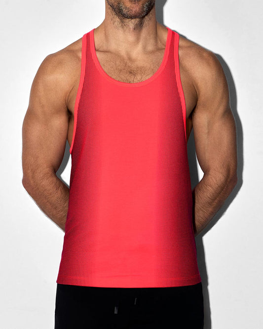 Super Bright Racerback Tank Neon Red - back view