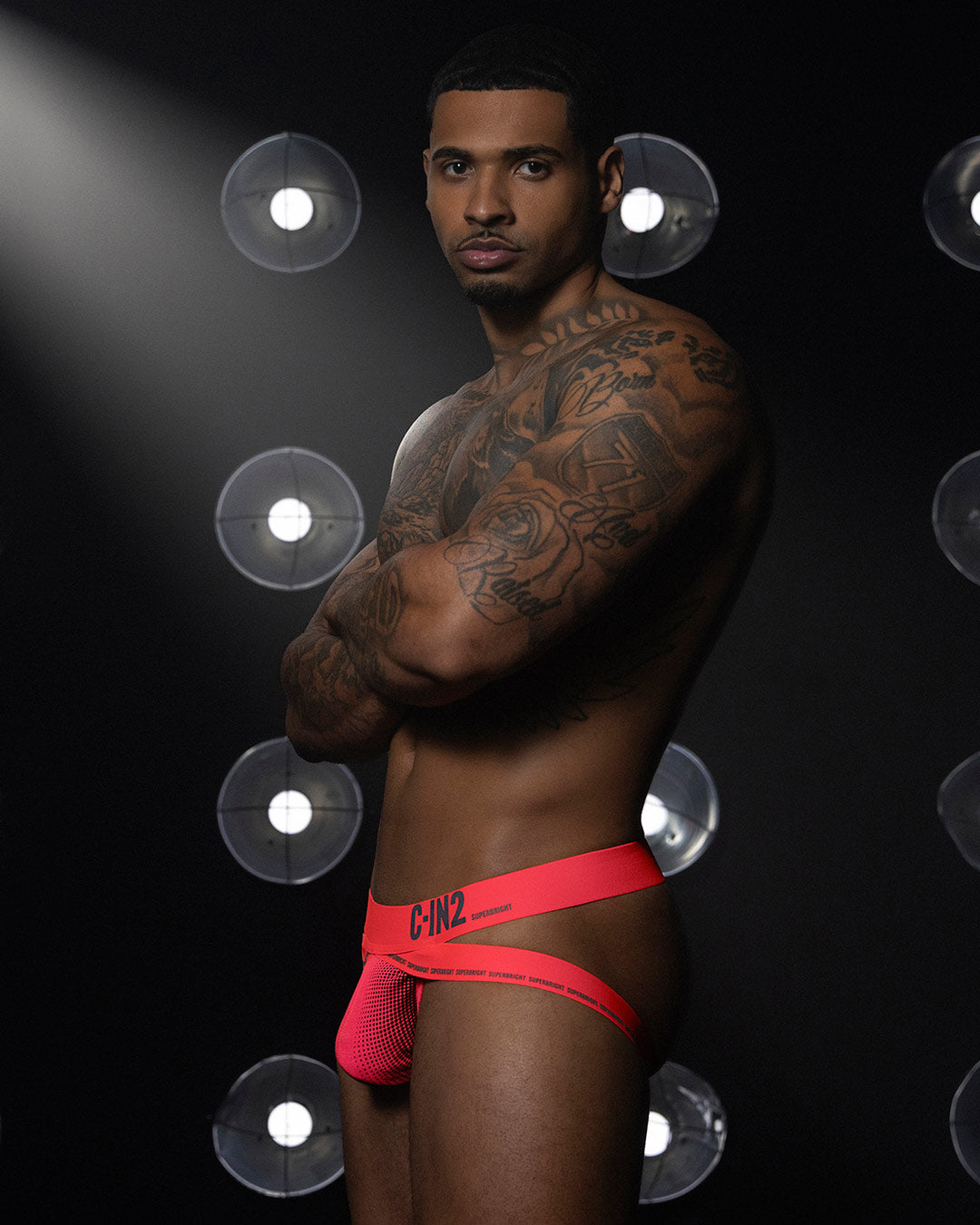 Super Bright Jock Neon Red - front view