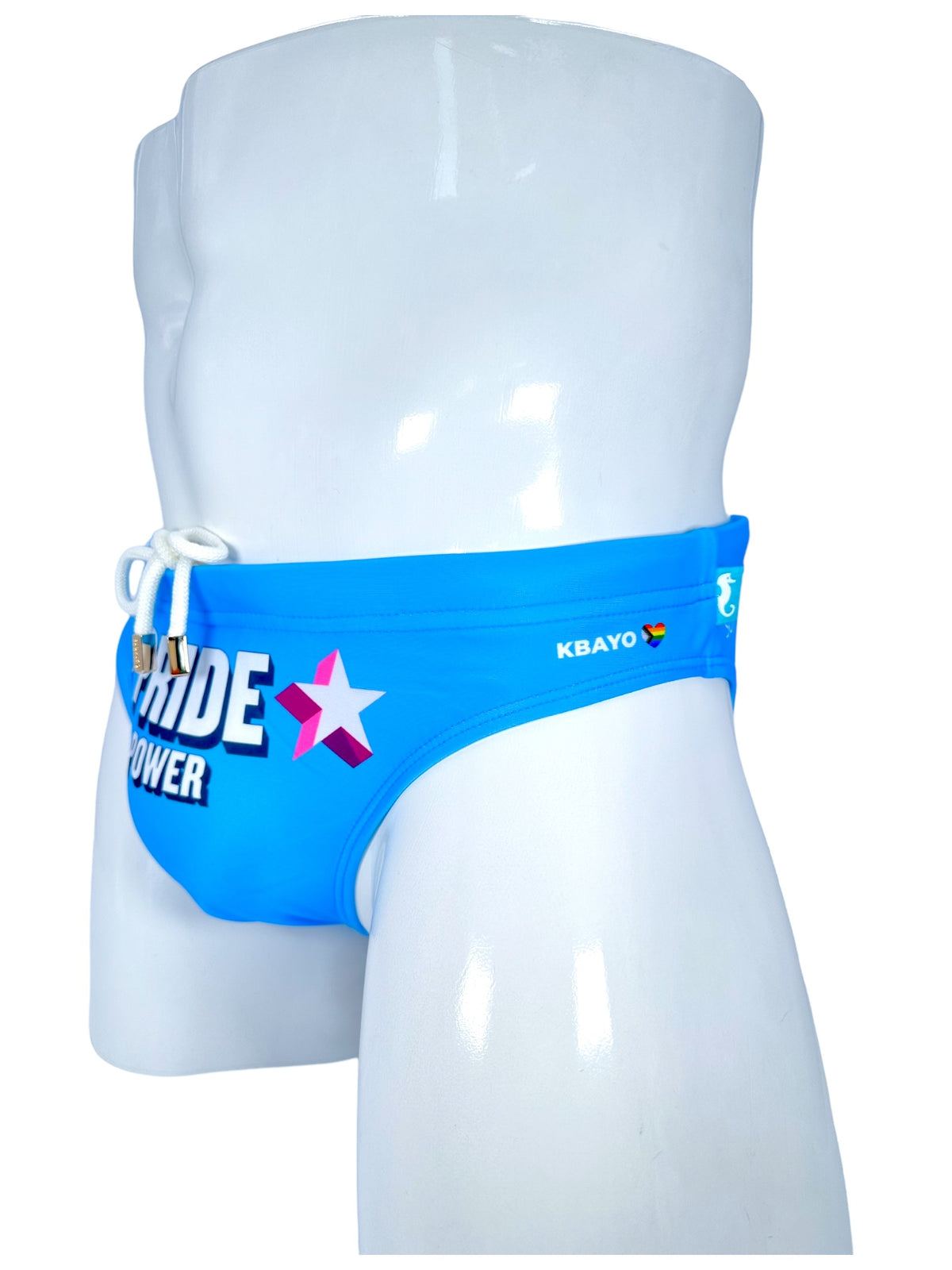 PRIDE POWER Light Blue Swimsuit | MEN SWIMWEAR | KBAYO | OUTFAIR | OUTFAIR