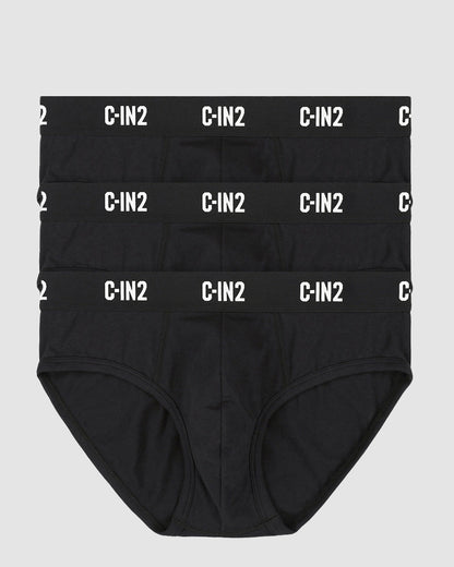 Multipack Premium Stretch 3-Pack Mid Rise Brief Black - view 5