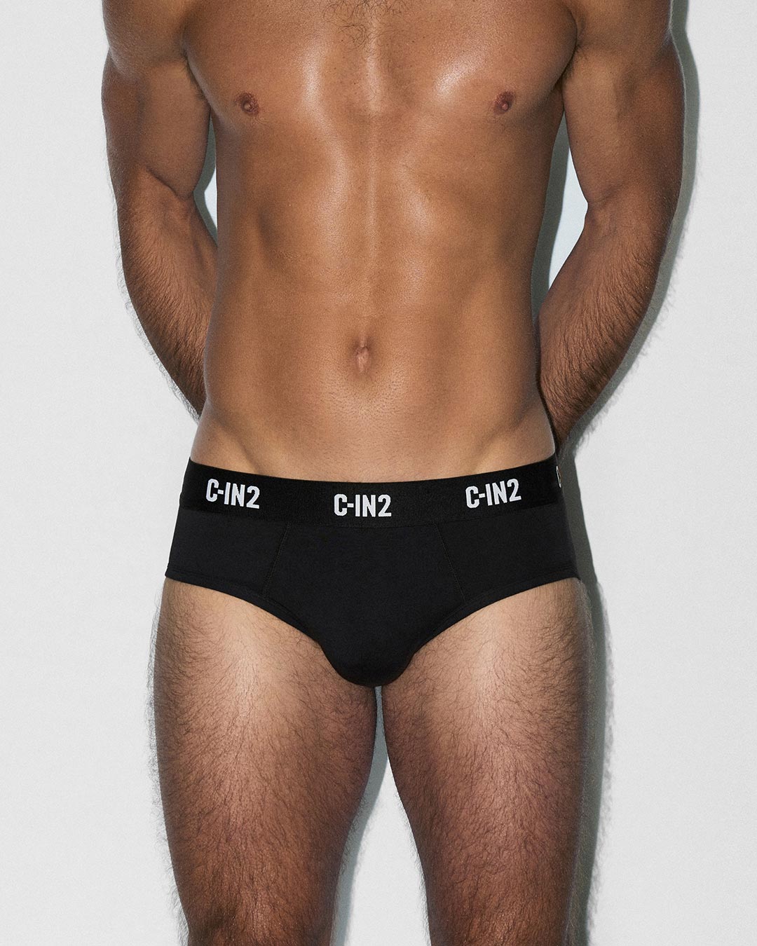 Multipack Premium Stretch 3-Pack Mid Rise Brief Black - back view