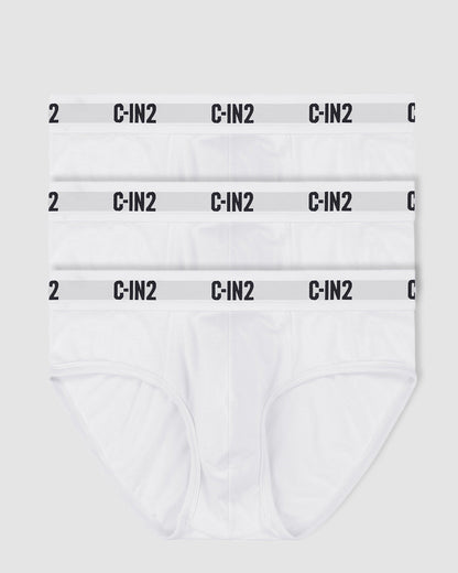 Multipack Premium Stretch 3-Pack Mid Rise Brief White - view 5