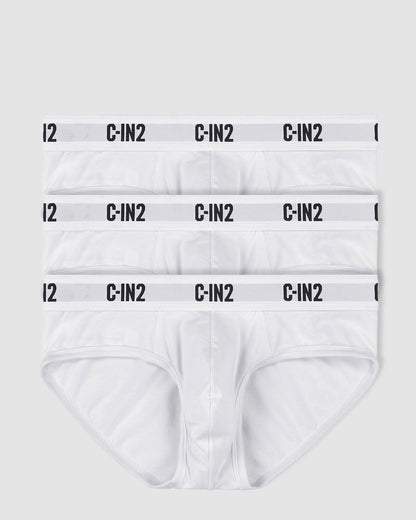 Multipack Premium Stretch 3-Pack Low Rise Brief White - view 5