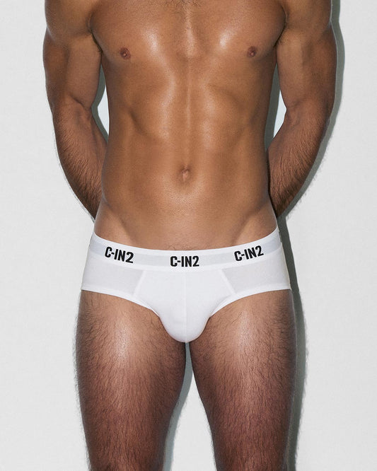 Multipack Premium Stretch 3-Pack Low Rise Brief White - back view