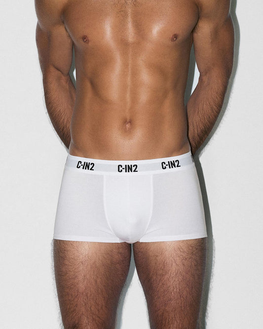 Multipack Premium Stretch 3-Pack Trunk White - back view