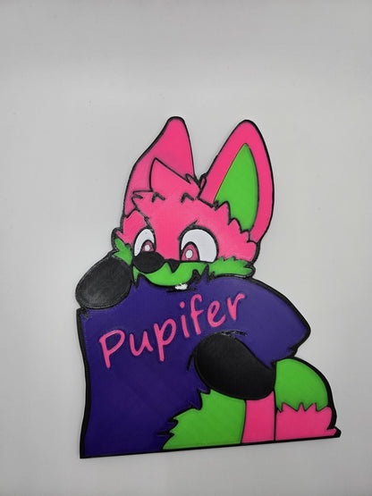 High-Tech 3D Printed Fursona Badge