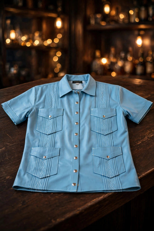 Leather Guayaberas Shirt