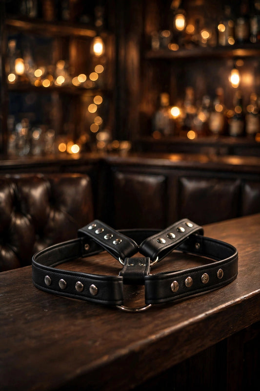 Classic Black Extended X Harness, Soft Leather Strapping