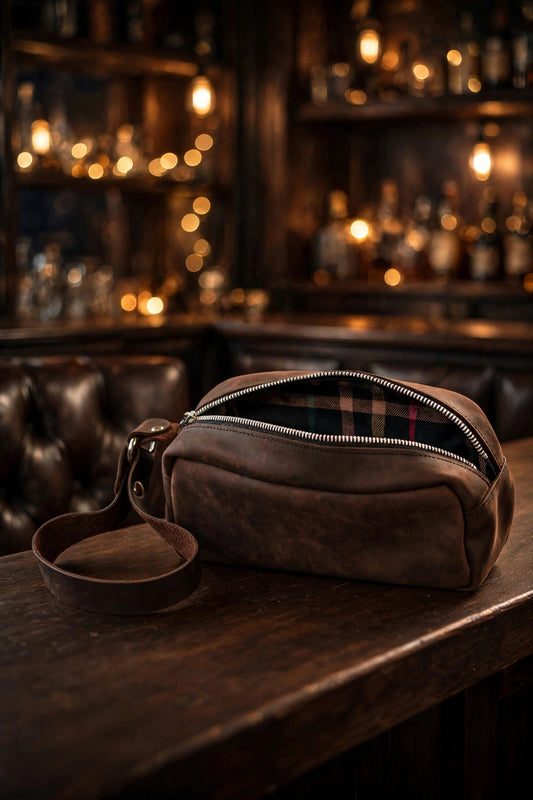Our Dopp Chocolate Brown Leather Kit Finest
