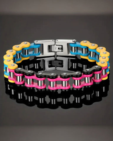 The Energy Stainless Steel Bike Chain Bracelet