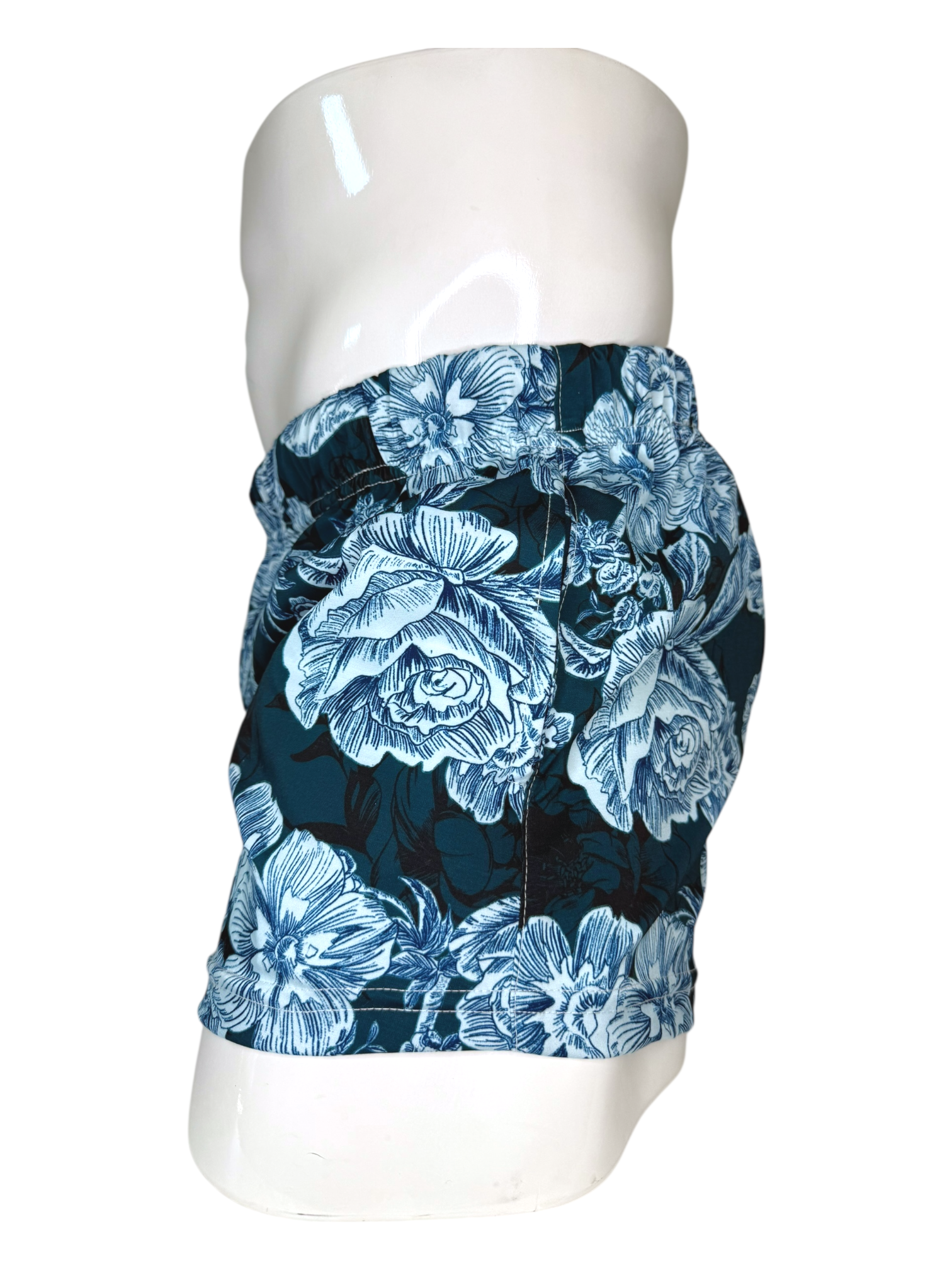 Teal Flower Shorts