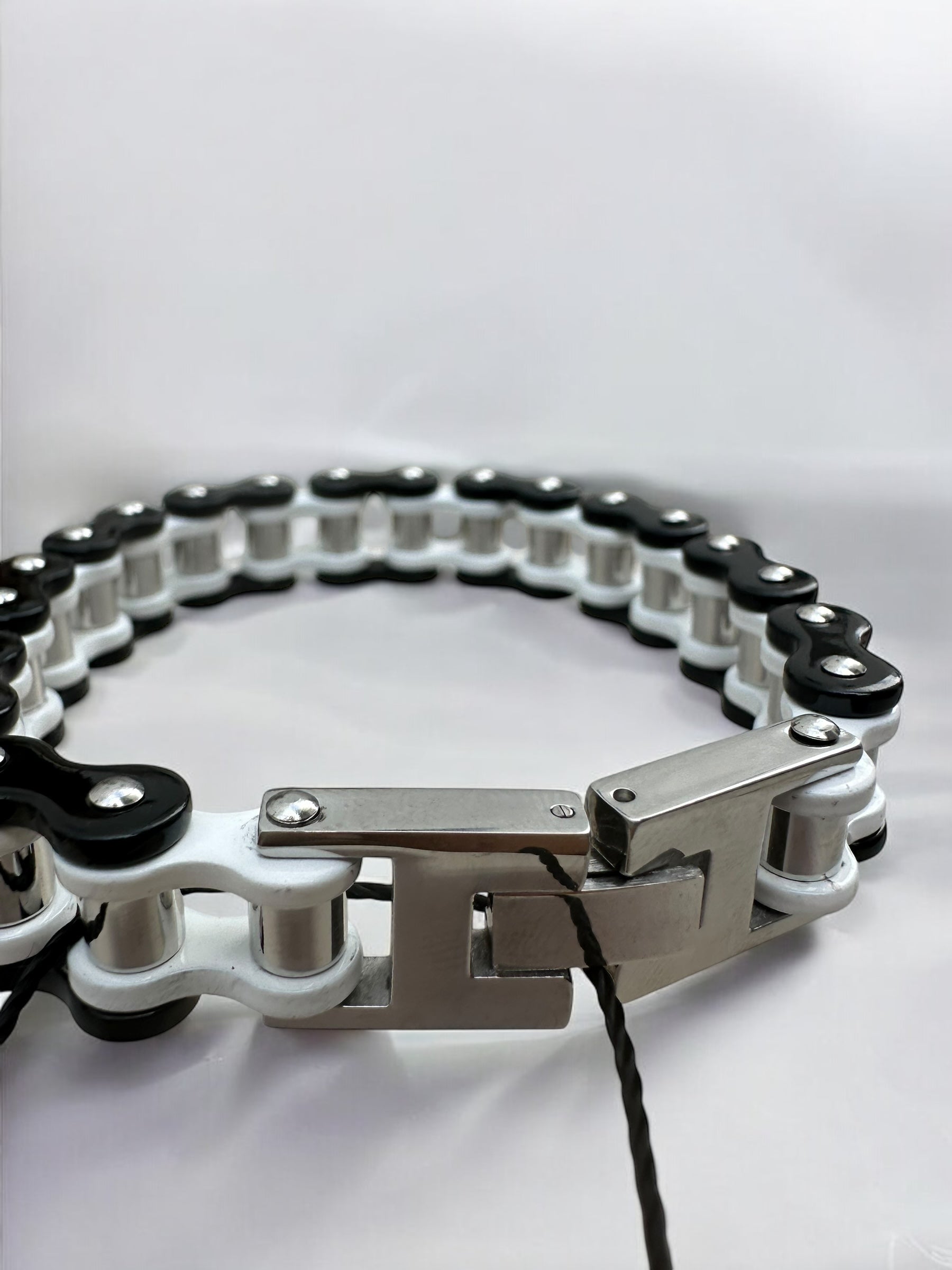 The Shadows Stainless Steel Bike Chain Bracelet | MEN ACCESSORIES | LAVISH NY | OUTFAIR | OUTFAIR