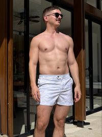 The Restless Swim Shorts - Carrara Marble