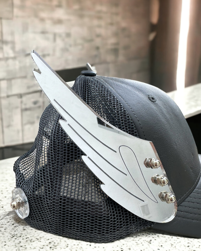 Grey Hat Mirror Wings