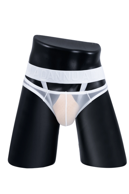 Men’s Sexy Sheer Thong with Ring & Strap Design - view 27