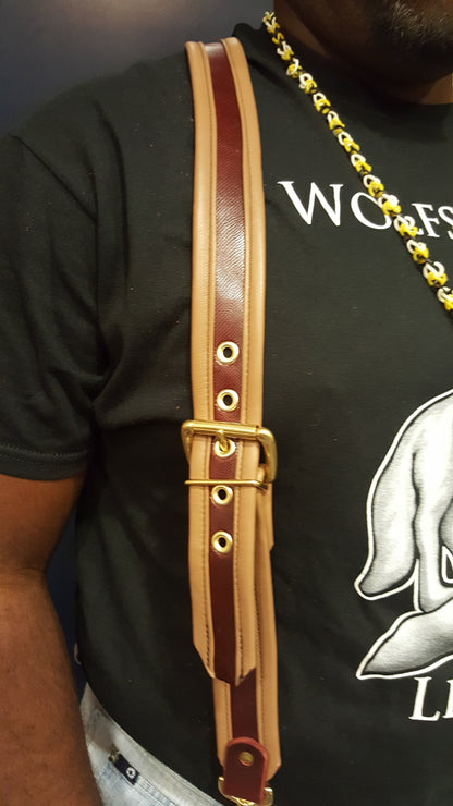 Karung Snakeskin Suspenders with Lambskin Edge - view 2