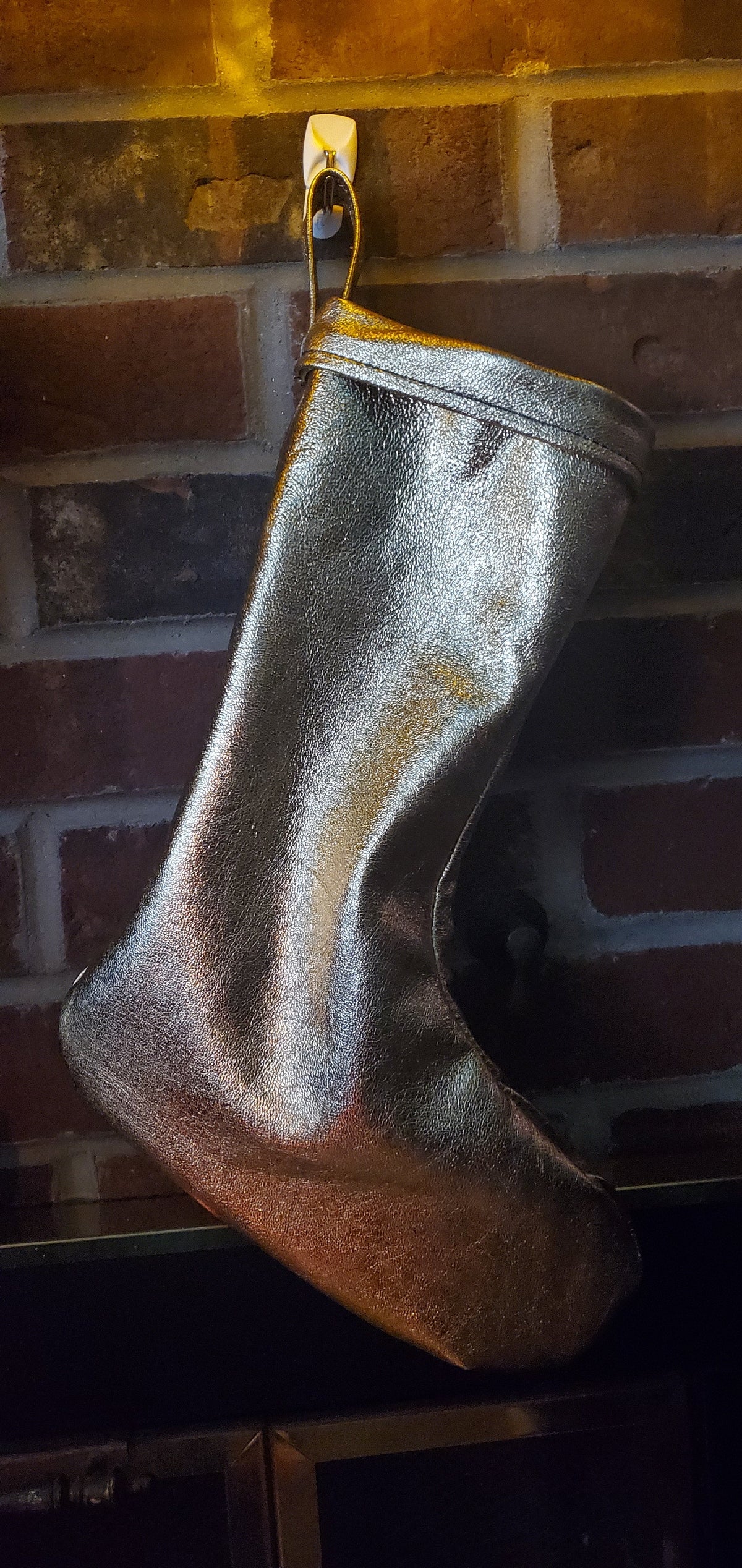 Leather Christmas Stockings - 100% Hand Made in the USA. Monogramming available. - view 10