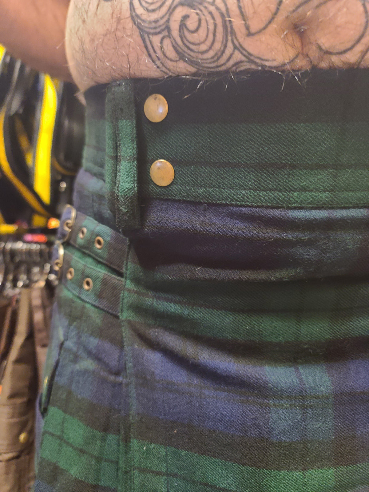 Black Watch Tartan Kilt by KiltedBros Hunter Green/Navy Blue Plaid - view 2