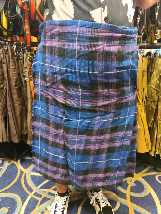 Pride of Scotland Tartan Kilt by KiltedBros Purple Plaid - front view