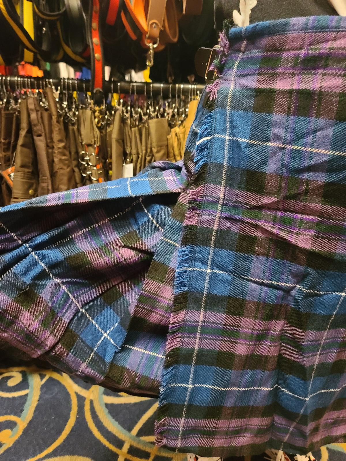 Pride of Scotland Tartan Kilt by KiltedBros Purple Plaid - view 3