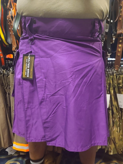 Utility Kilt in Purple by KiltedBros - front view