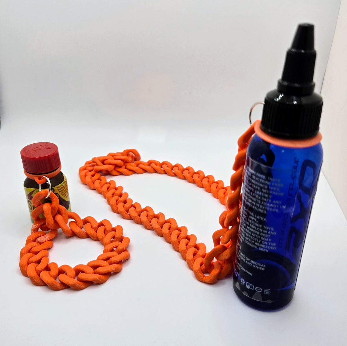Stretchy Cuban Chain Loop Poppers/Lube Holder Necklace – Colorful, Customizable, Durable & Stylish