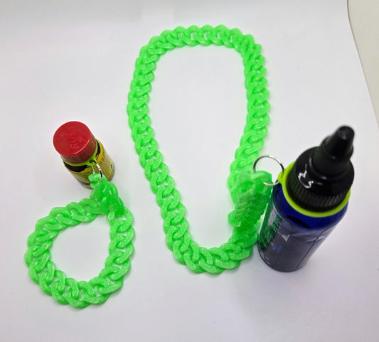 Stretchy Cuban Chain Loop Poppers/Lube Holder Necklace – Colorful, Customizable, Durable & Stylish | MEN  | Pupifer's Kink Wonderland | OUTFAIR | OUTFAIR