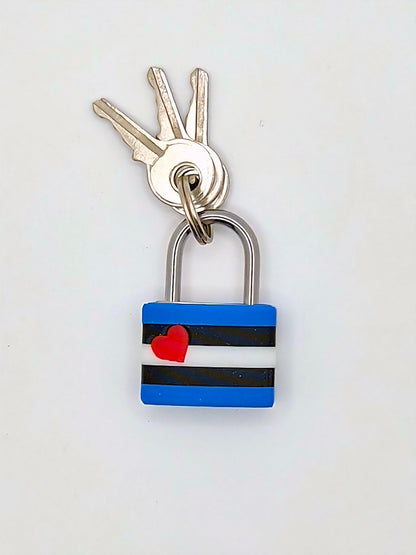 Small Padlock & Cover – Custom Kink Collar Lock, Keyed Alike Options, Glow & Pride Styles