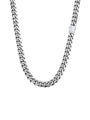 14 MM Silver-plated Cuban Style Chain