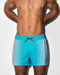 Swim Shorts Super Bright Halftone Neon Blue - front view