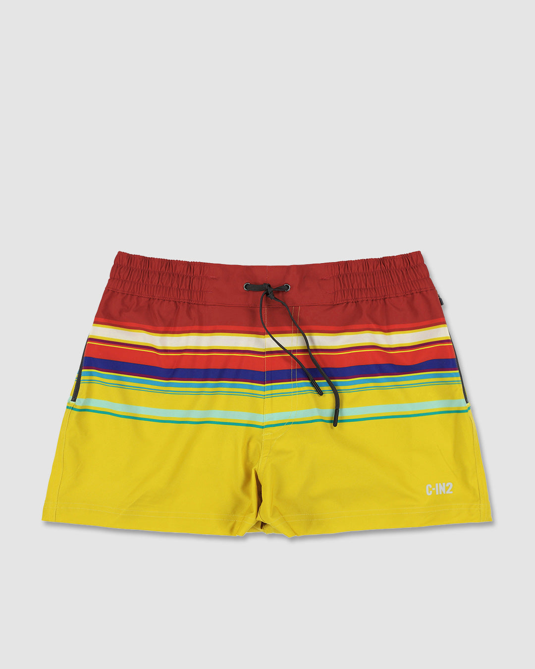 Swim Shorts Red Yellow Horizontal Stripes - view 4