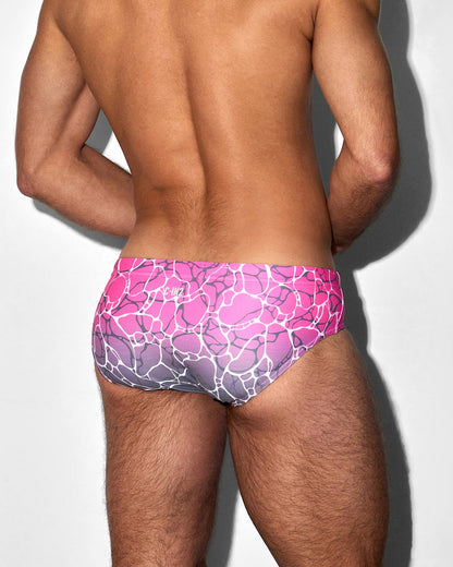 Swim Brief Acqua Pink - back view