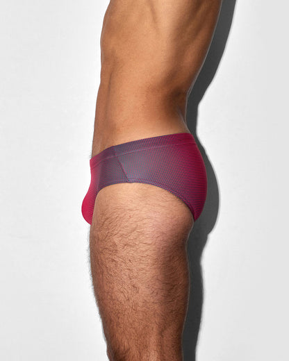 Swim Brief Super Bright Halftone Neon Red - view 4