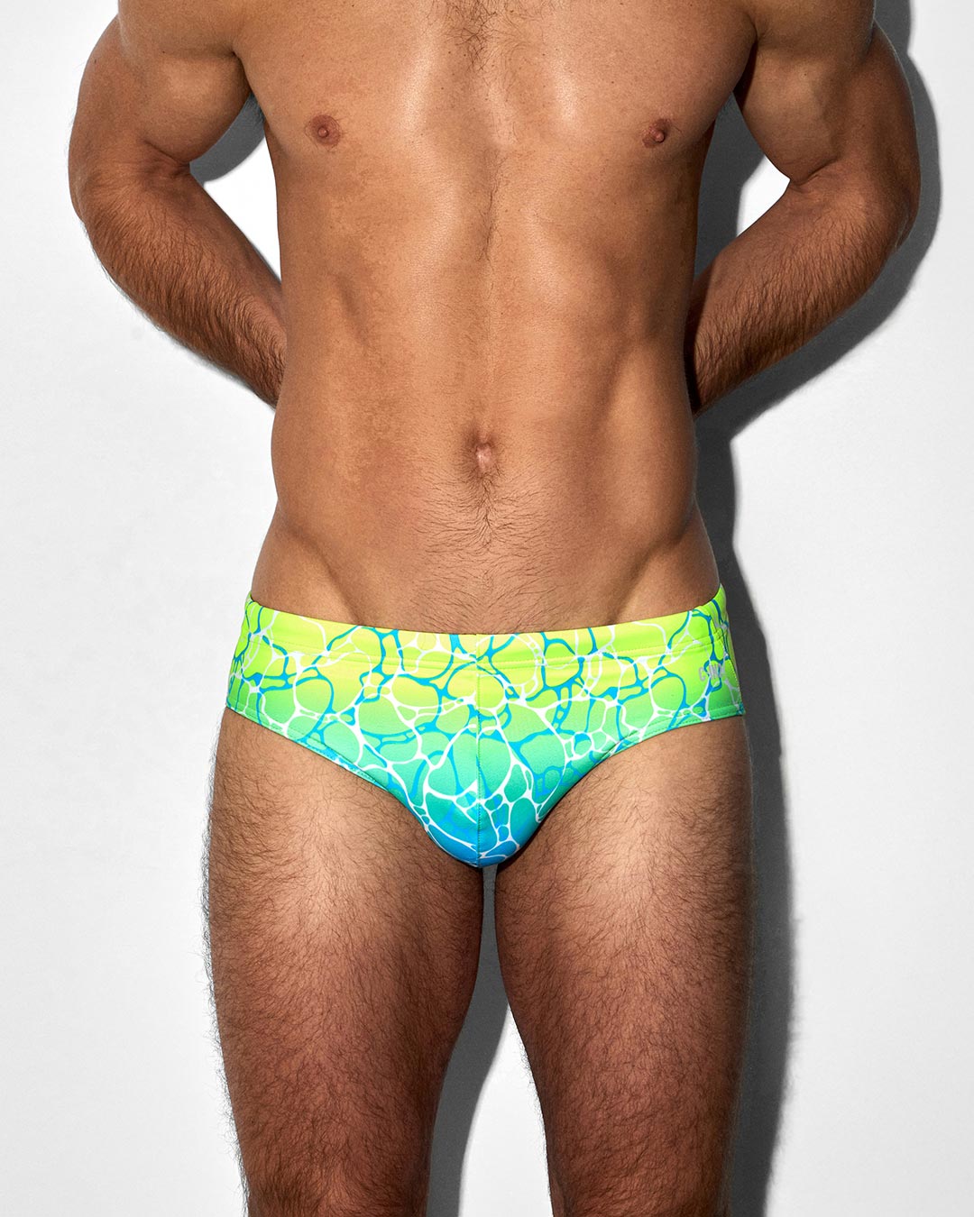Swim Brief Acqua Yellow - back view