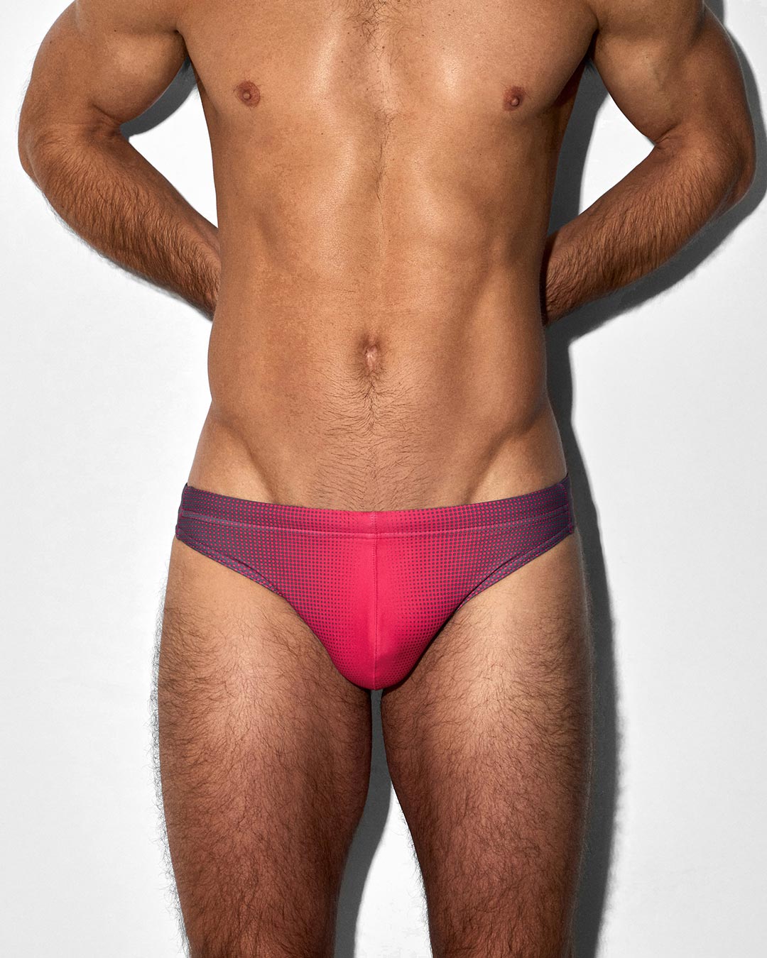Swim Tanga Super Bright Halftone Neon Red - front view