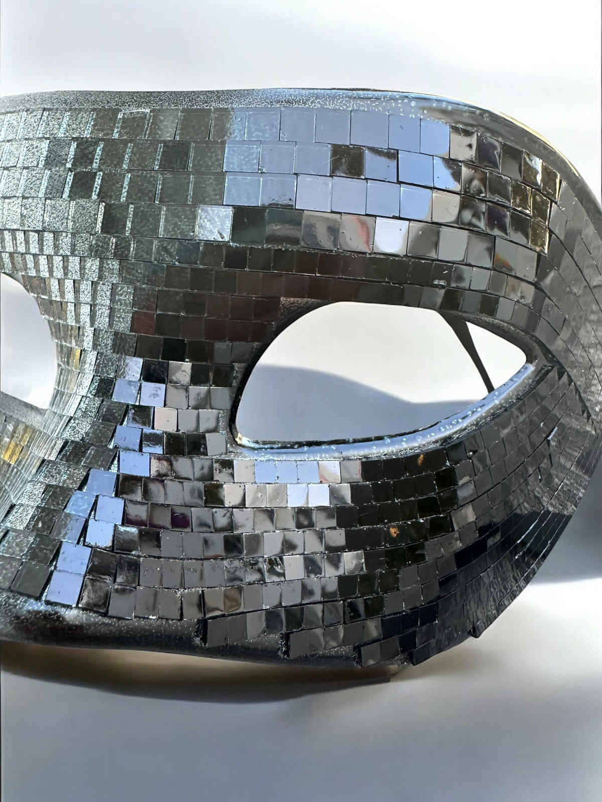 Black and Silver Disco Ball Mask | MEN ACCESSORIES | LAVISH NY | OUTFAIR | OUTFAIR