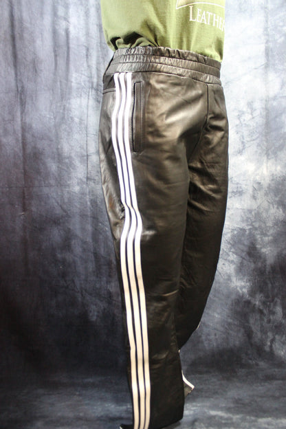 Leather Track Pants by The Otter and The Fox - front view