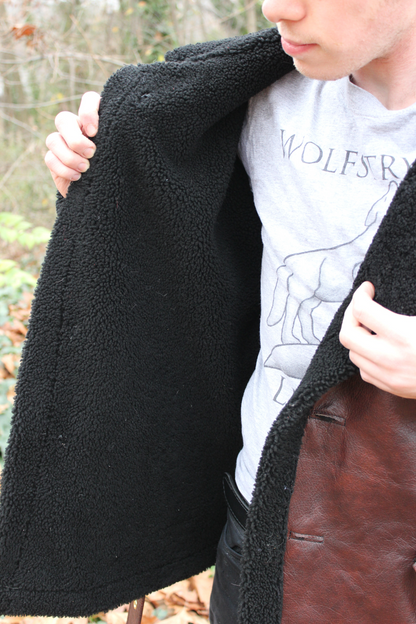 Leather and Shearling Coat - view 13