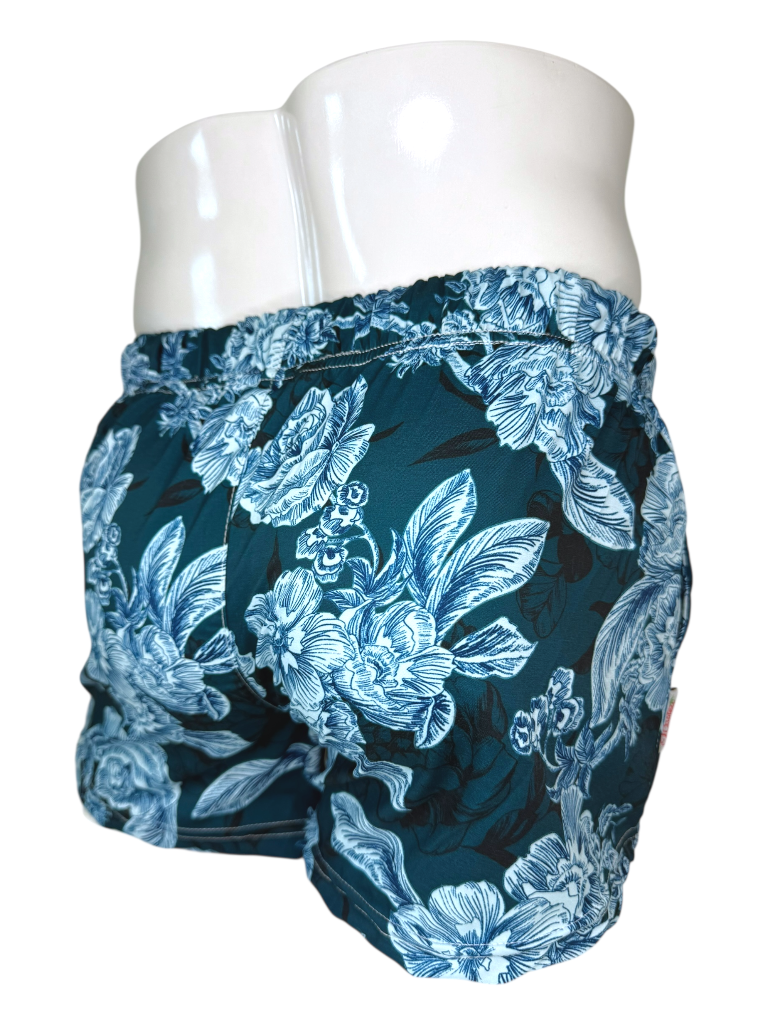Teal Flower Shorts