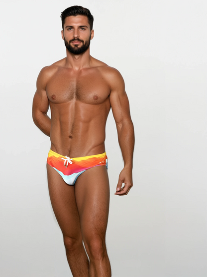 SUNSET IN COSTA BRAVA BRIEFS | MEN SWIMWEAR | KBAYO | OUTFAIR | OUTFAIR