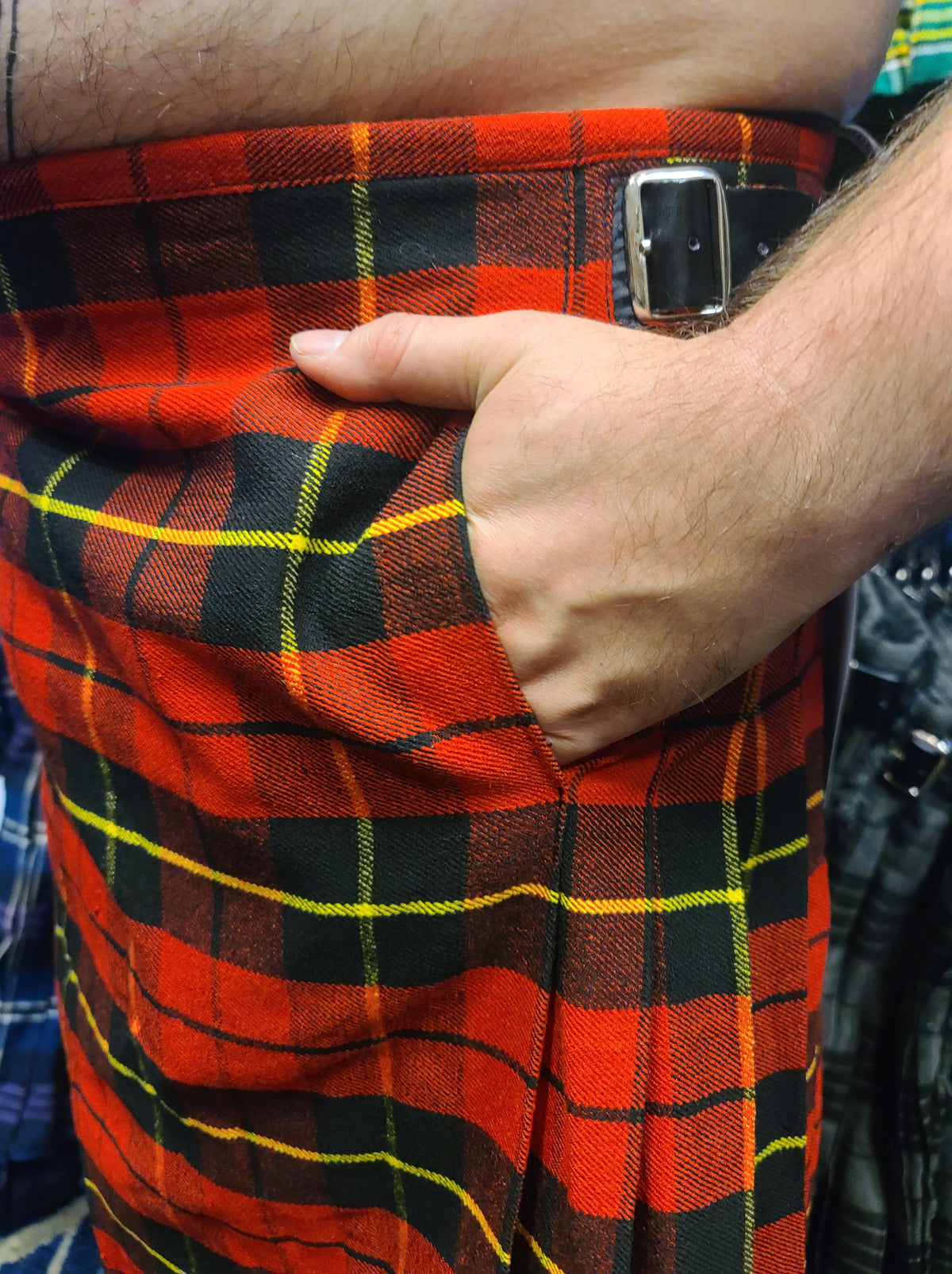 Wallace Tartan Kilt by KiltedBros Red Plaid - front view